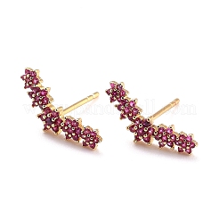 Blume funkelnde Zirkonia-Ohrstecker für Sie&nbsp;ZIRC-C025-10G