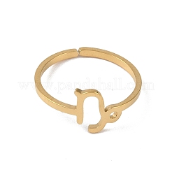 12 Stück verstellbarer Fingerring aus 304 Edelstahl&nbsp;RJEW-L115-01G-M