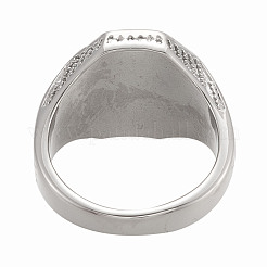 Anillo de dedo de acero inoxidable 10 para hombre&nbsp;STAS-H102-AS-10
