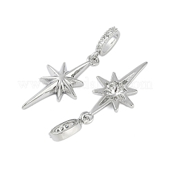 Pendentifs en laiton de placage de rack avec zircone cubique&nbsp;KK-C082-02P
