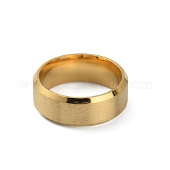201 anello a fascia semplice in acciaio inossidabile per uomo e donna&nbsp;RJEW-WH0010-06E-MG