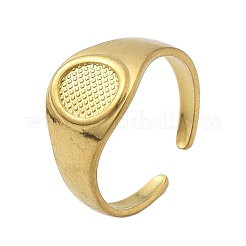 Ovale Manschettenringe aus 304 Edelstahl für Damen&nbsp;RJEW-M019-29G