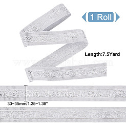 Ruban de fleurs jacquard en polyester de 7.5 mètre&nbsp;OCOR-WH0088-84F