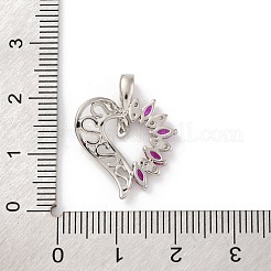 Pendentifs avec zircon cubiques à micro-pavés en laiton&nbsp;KK-U033-13P-02
