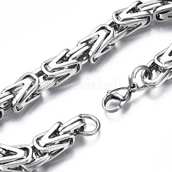 Anlaufgeschützte 201 Edelstahl-Kettenarmbänder in Kaffeebraun&nbsp;BJEW-S057-65