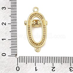 Ciondoli connettore in ottone con micro pavé di zirconi chiari&nbsp;CU-CBA3C32-23G