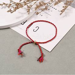 Fabrication de bracelets coulissants en cordons de coton tressés réglables&nbsp;BJEW-JB05743-01