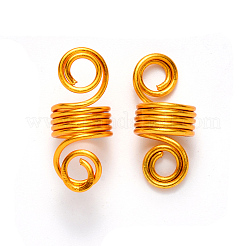 Aluminium Haargeflecht Dreadlock Perlen&nbsp;X-ALUM-S017-001A