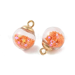 Pendentifs ronds en verre&nbsp;GLAA-P063-01G-11