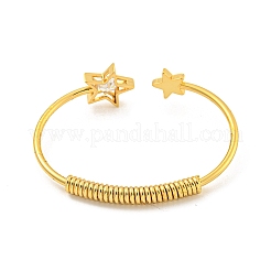 Bracelets à manchette ouverte en laiton pour femmes&nbsp;BJEW-G704-03G