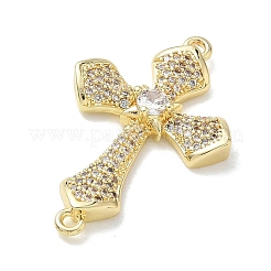 Dijes conectores de latón con microengaste de circonitas cúbicas para la religión de Pascua&nbsp;KK-T085-18G-G