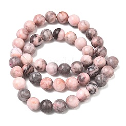 Chapelets de perles de jaspe zèbre rose naturel&nbsp;G-I199-26-8mm