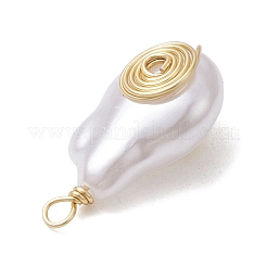Pendentifs en plastique imitation perle ABS&nbsp;PALLOY-JF02601-01