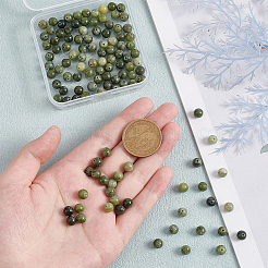 2 hebra de cuentas de jade verde chino natural&nbsp;G-OC0004-62B