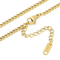 Ionenplattierung (IP) 304 Edelstahl Pavé klare Zirkonia Herz Schloss Anhänger Halsketten für Frauen&nbsp;NJEW-K276-25G