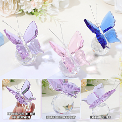 1 Stück Schmetterlings-Displaydekoration aus Glaskristall&nbsp;LAMP-CN0001-01A