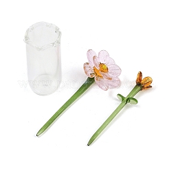 Set di fiori e vasi di compleanno in vetro soffiato fatti a mano per esposizione da tavolo&nbsp;LAMP-D007-002J