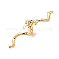 Pendentifs avec zircon cubiques à micro-pavés en laiton&nbsp;KK-M301-16G