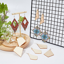 DIY unvollendete Holz Anhänger Ohrring Herstellung Kits&nbsp;DIY-PH0004-30