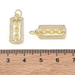 Messing micro pave klare zirkonia anhänger&nbsp;KK-T085-03G