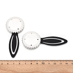 Fassungen für Lesezeichen-Cabochons aus Legierung und Eisen&nbsp;PALLOY-N184-09S