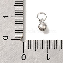 925 ciondolo rotondo in argento sterling placcato rodio&nbsp;STER-G043-08A-P