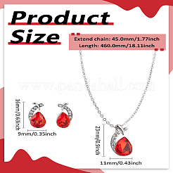 Ensemble collier et boucles d'oreilles à pendentif en alliage de strass&nbsp;SJEW-LP0001-46B