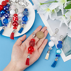 10pcs décorations de pendentif en perles de verre et d'acrylique et de résine&nbsp;HJEW-AB00222