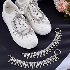Messing & Eisen Glas Strass Kette Stiefelriemen Ketten&nbsp;HJEW-UN00051