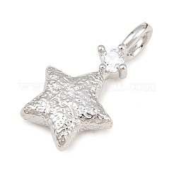 Pendentifs en laiton zircon cubique transparent&nbsp;CU-CBAF1EE-04P