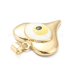 Colgantes de esmalte de latón&nbsp;ZIRC-J025-78G