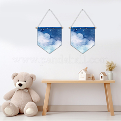 Panneau en polyester suspendu au mur de porte de flèche pour le festival&nbsp;DIY-WH0615-006