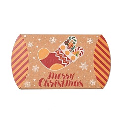 Cajas de almohadas de dulces de cartón con tema navideño&nbsp;CON-G017-02D