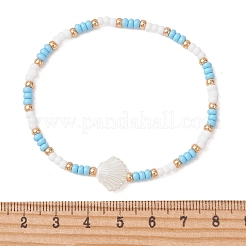 9 bracelet extensible en perles de rocaille en verre pour femmes&nbsp;BJEW-MZ00345