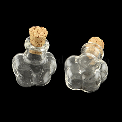 Blume Glasflasche für Perlen Container&nbsp;X1-AJEW-R045-04