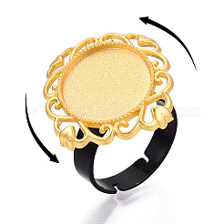 Base de anillo de copa con bisel de hierro y aleación de rombo ajustable con bandeja giratoria&nbsp;MAK-T012-02G
