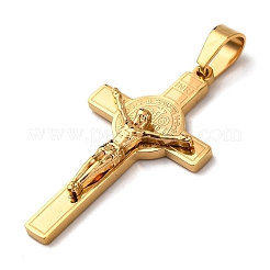 Pendentifs en acier inoxydable 304 avec croix de Jésus&nbsp;STAS-F323-12G