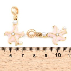 Legierung Emaille europäische baumeln Charms&nbsp;AL-CBAC2D3-01G-03