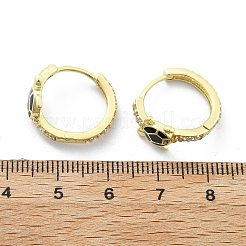 Micro ottone spianare zirconi Orecchini a cerchio&nbsp;EJEW-C136-01A