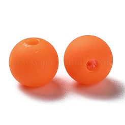 Bereift undurchsichtigen Acrylperlen&nbsp;OACR-P019-01B-02