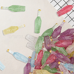 60 Stück 6 Farben Dummy-Flasche transparent Harz Cabochon&nbsp;RESI-SC0036-42