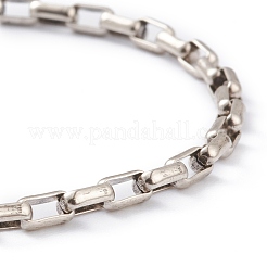 Bracelets de chaîne de boîte en laiton&nbsp;BJEW-H537-03AS