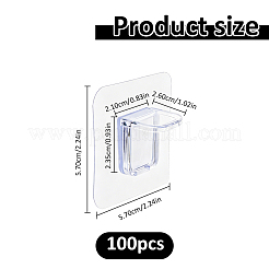 Clips de plástico adhesivos para soporte de estantes&nbsp;AJEW-WH0752-794