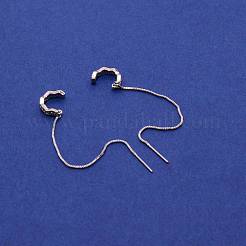 925 orecchini pendenti lunghi in argento sterling rodiato&nbsp;EJEW-TAC0017-01