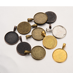 Tibetischer Stil Legierung Anhänger Fassungen&nbsp;TIBEP-20474-M-LF