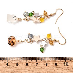Boucles d'oreilles en résine en alliage&nbsp;EJEW-P319-02G