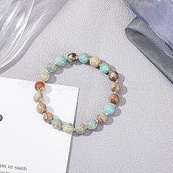 Natürliche regalite / imperial jasper / sea sediment jasper beads stränge&nbsp;G-OC0001-05
