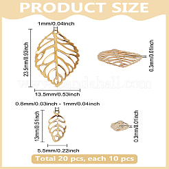 20 pièce 2 styles breloques en acier inoxydable 304&nbsp;STAS-LP0003-82
