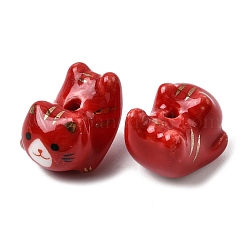Perles en porcelaine manuelles&nbsp;PORC-Z009-02G