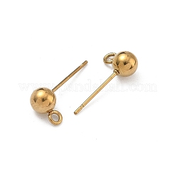 Componenti per orecchini a bottone in acciaio inossidabile 304&nbsp;STAS-P448-11B-G